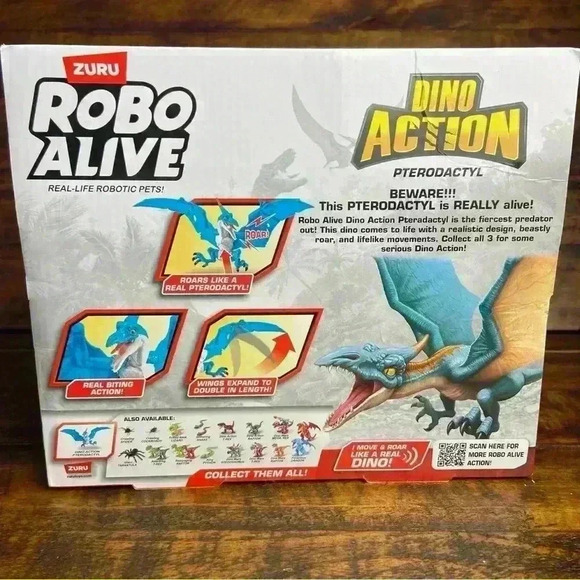 Robo Alive Dino Action Pterodactyl by ZURU Wings Open and Roars NEW in box - Picture 4 of 7